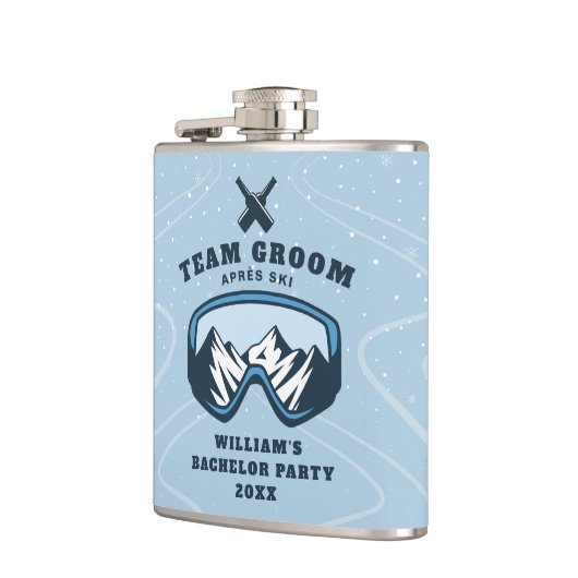 Bachelor Party Ski Resort Weekend Team Ground Flachmann (Links)