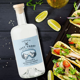 Bachelor Party Ski Weekend Tequila Alkoholflaschenetikett