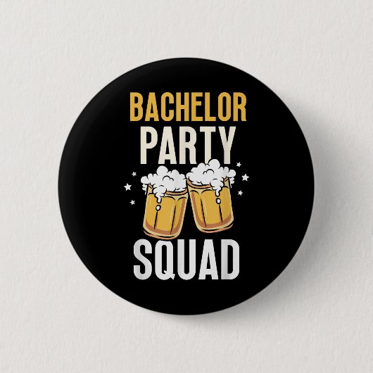Bachelor Party Squad Bridge Groom Team Button (Vorderseite)