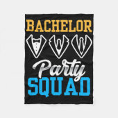Bachelor Party Squad Bridge Team Groom Fleecedecke (Vorderseite)