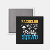 Bachelor Party Squad Bridge Team Groom Magnet (Vorderseite/Rückseite)