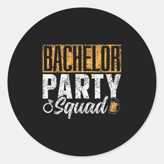 Bachelor Party Squad Briom Team _1 Runder Aufkleber (Vorderseite)