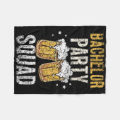 Bachelor Party Squad Briom Team _4 Fleecedecke (Vorderseite (Horizontal))