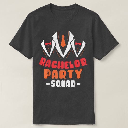 Bachelor Party Squad Groom Bride Team T-Shirt (Design vorne)