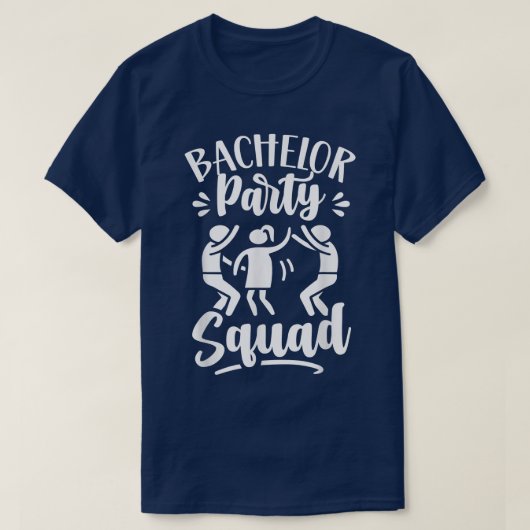 Bachelor Party Squad Groom Bride Team T-Shirt (Design vorne)