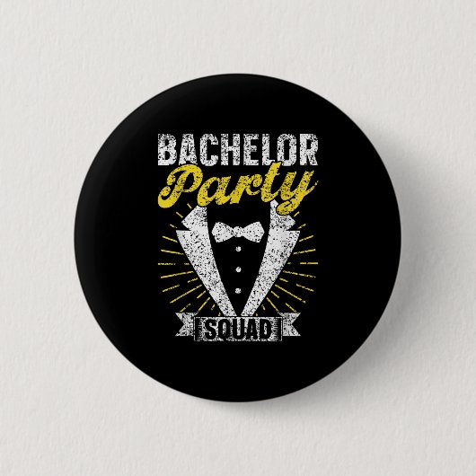 Bachelor Party Squad Groom Team Bride Bachelor Button (Vorderseite)