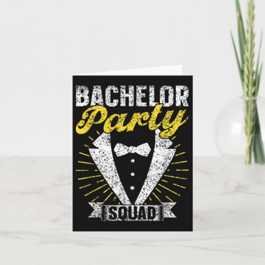 Bachelor Party Squad Groom Team Bride Bachelor Karte (Vorderseite)