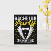 Bachelor Party Squad Groom Team Bride Bachelor Karte (Gelbe Blume)