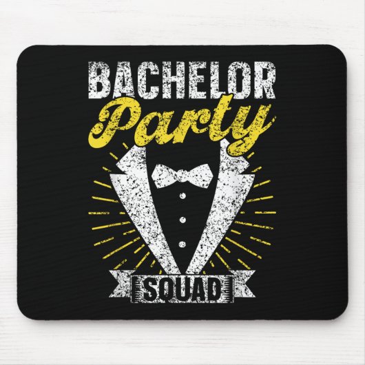 Bachelor Party Squad Groom Team Bride Bachelor Mousepad (Vorne)
