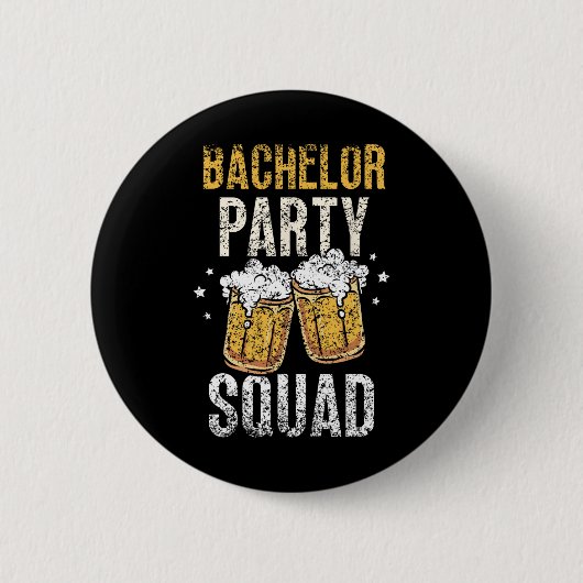 Bachelor Party Squad Groom Team Bridge Button (Vorderseite)