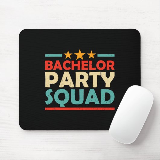 Bachelor Party Squad Team Bridge Groom 1 Mousepad (Mit Mouse)