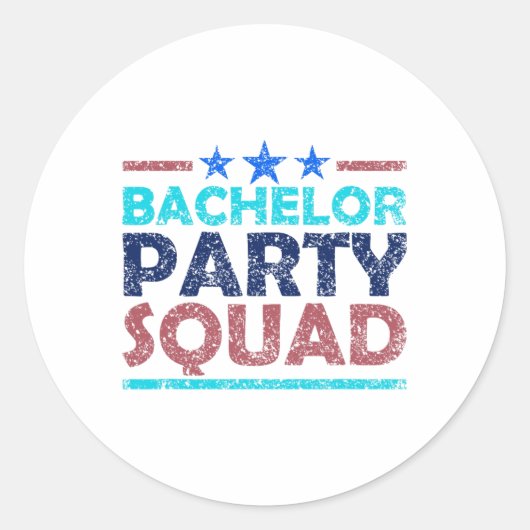 Bachelor Party Squad Team Bridge Groom 2 Runder Aufkleber (Vorderseite)