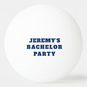 Bachelor Party Stag Party Pong Ball Blue Hashtag Tischtennisball