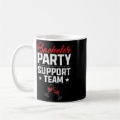 Bachelor Party Support Team Groom Bride Stag Nacht Kaffeetasse (Links)