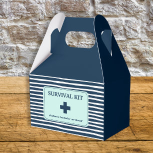 Bachelor Party Survival Kit Navy Geschenkschachtel