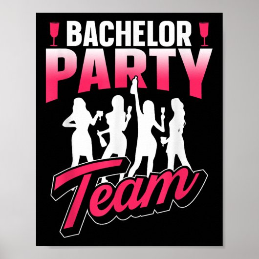 Bachelor Party Team Groom Bride _7 Poster (Vorne)