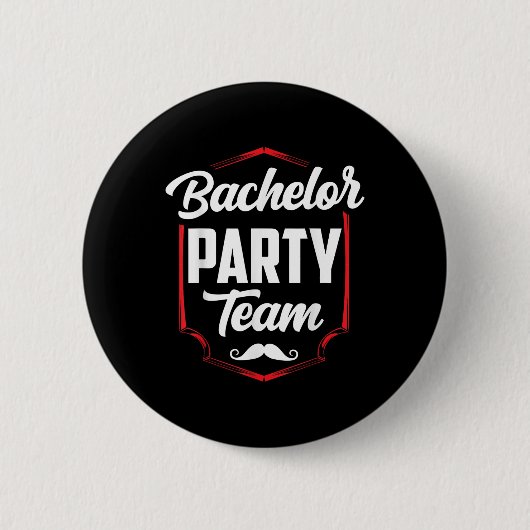 Bachelor Party Team Groom Bride Button (Vorderseite)