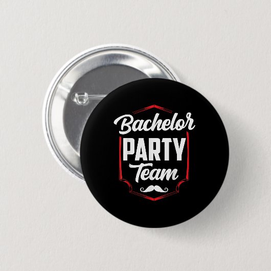Bachelor Party Team Groom Bride Button (Vorne & Hinten)