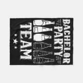 Bachelor Party Team Groom Bridge 1 Fleecedecke (Vorderseite (Horizontal))
