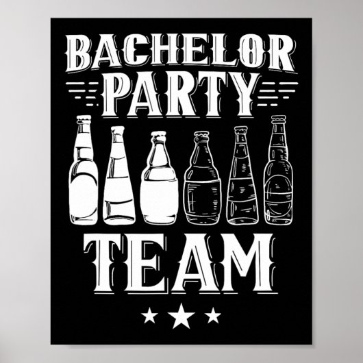Bachelor Party Team Groom Bridge 1 Poster (Vorne)