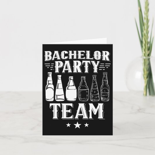 Bachelor Party Team Groom Bridge 4 Karte (Vorderseite)