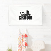Bachelor Party Team Groom Top Hat - Geschenkidee Banner (Insitu)