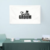 Bachelor Party Team Groom Top Hat - Geschenkidee Banner (Messeveranstaltung)
