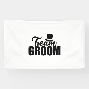 Bachelor Party Team Groom Top Hat - Geschenkidee Banner