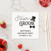 Bachelor Party Team Groom Wedding Serviette (Beispiel)