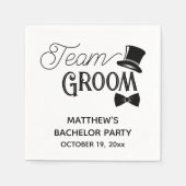 Bachelor Party Team Groom Wedding Serviette (Vorderseite)