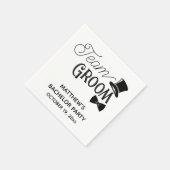 Bachelor Party Team Groom Wedding Serviette (Ecke)