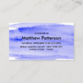 Bachelor Party-Ticket für Wasserfarbenpinsel Visitenkarte (Rückseite)