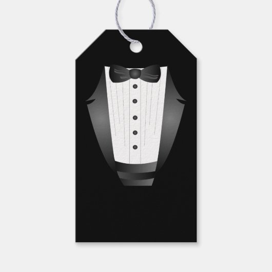 Bachelor Party Trauzeuge Team Groom black tuxedo Geschenkanhänger (Vorderseite)