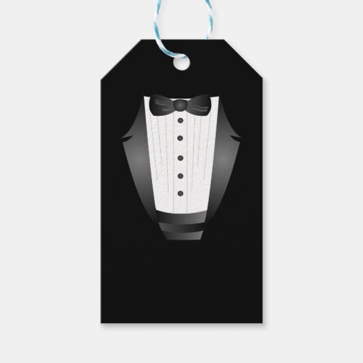 Bachelor Party Trauzeuge Team Groom black tuxedo Geschenkanhänger (Vorderseite)