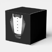 Bachelor Party Trauzeuge Team Groom black tuxedo Geschenkschachtel (Rückseite)