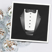 Bachelor Party Trauzeuge Team Groom black tuxedo Serviette