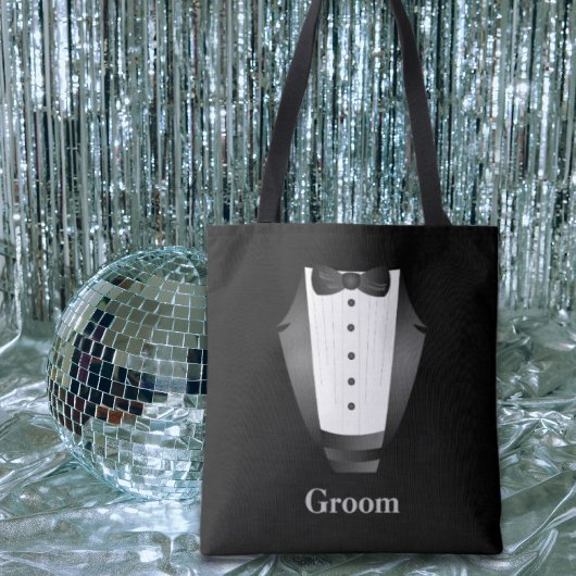 Bachelor Party Trauzeuge Team Groom black tuxedo Tasche