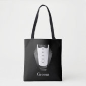 Bachelor Party Trauzeuge Team Groom black tuxedo Tasche (Vorderseite)