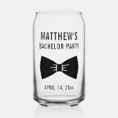 Bachelor Party Tuxedo Bow Krawatte Gastgeschenk Ho Dosenglas (Vorderseite)