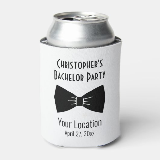 Bachelor Party Tuxedo Bow Krawatte Gastgeschenk Ho Dosenkühler (Kanne Vorderseite)