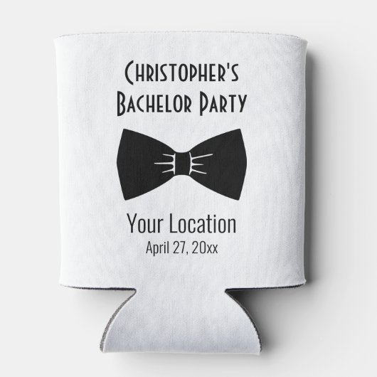 Bachelor Party Tuxedo Bow Krawatte Gastgeschenk Ho Dosenkühler (Rückseite)