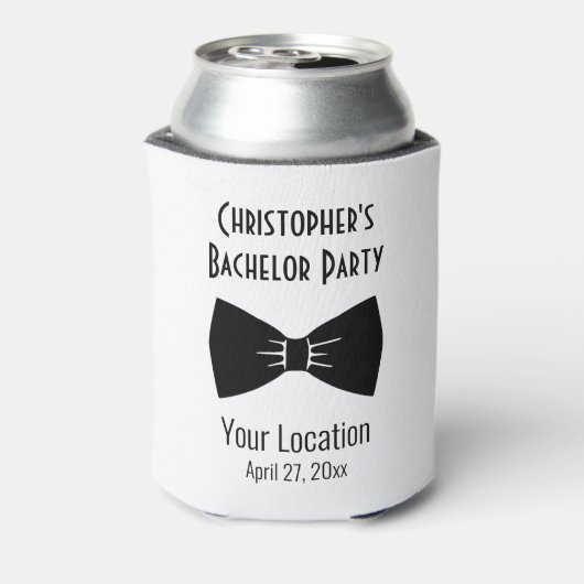 Bachelor Party Tuxedo Bow Krawatte Gastgeschenk Ho Dosenkühler (Kanne Rückseite)