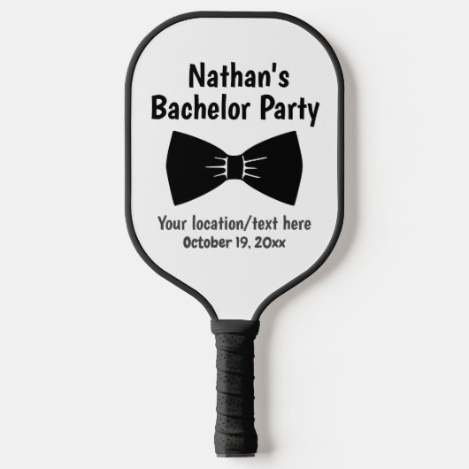 Bachelor Party Tuxedo Bow Krawatte Gastgeschenk Ho Pickleball Schläger (Vorderseite)