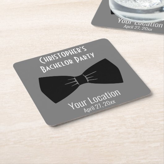 Bachelor Party Tuxedo Bow Krawatte Hochzeit Rechteckiger Pappuntersetzer (angewinkelt)