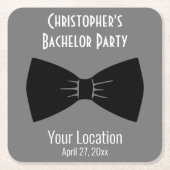 Bachelor Party Tuxedo Bow Krawatte Hochzeit Rechteckiger Pappuntersetzer (Vorderseite)