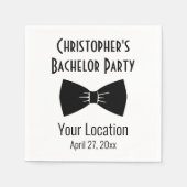 Bachelor Party Tuxedo Bow Krawatte Hochzeit Serviette (Vorderseite)