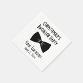 Bachelor Party Tuxedo Bow Krawatte Hochzeit Serviette (Ecke)