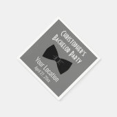 Bachelor Party Tuxedo Bow Krawatte Hochzeit Serviette (Ecke)