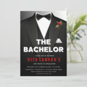 Bachelor Party Tuxedo Einladung (Stehend Vorderseite)