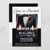 Bachelor Party Tuxedo Einladung (Vorne/Hinten)